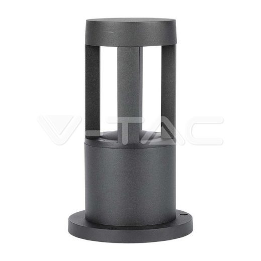 10W LED Bollard Light Black Body 25cm Height CREE Chip 3000K - 1