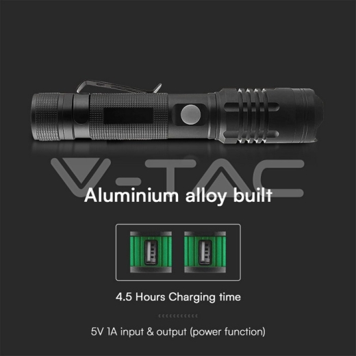 Linterna LED 10W Luz Recargable IP44 - 4