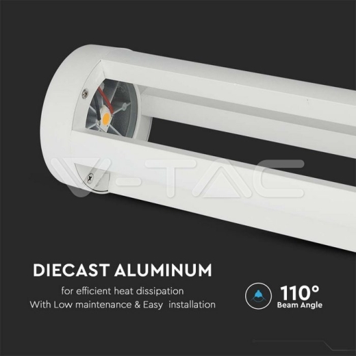 10W LED Bollard Light White Body 80cm Height CREE Chip 4000K - 4