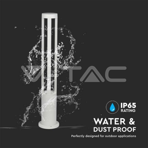 10W LED Bollard Light White Body 80cm Height CREE Chip 4000K - 5