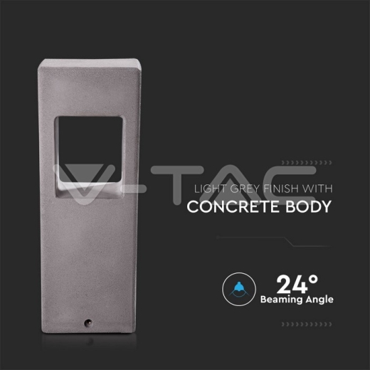 Lámpara de pared 12W LED hormigón gris claro IP65 3000K - 5