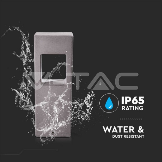 Lámpara de pared 12W LED hormigón gris claro IP65 3000K - 6