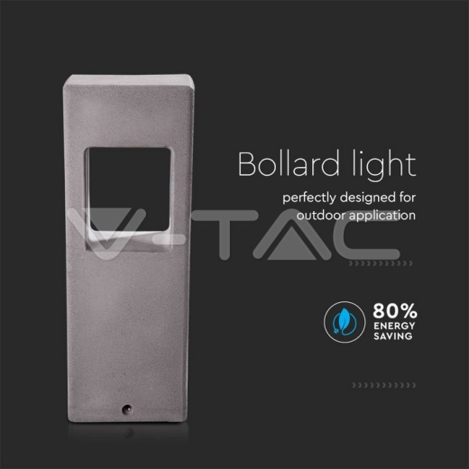 Lámpara de pared 12W LED hormigón gris claro IP65 3000K - 7