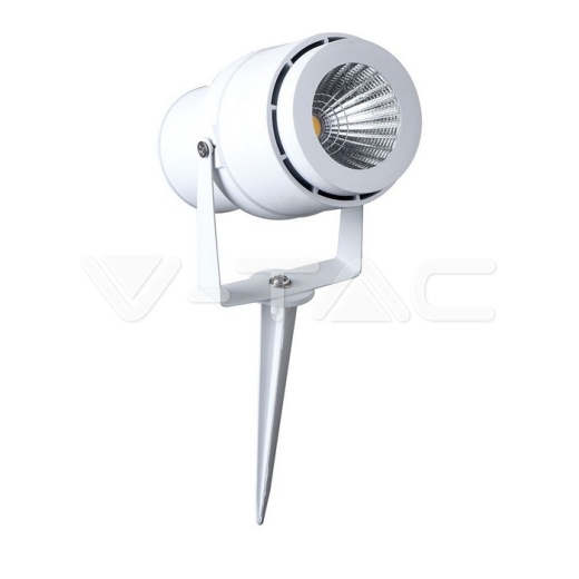 12W LED Garden Spike Lamp White Body 3000K - 1