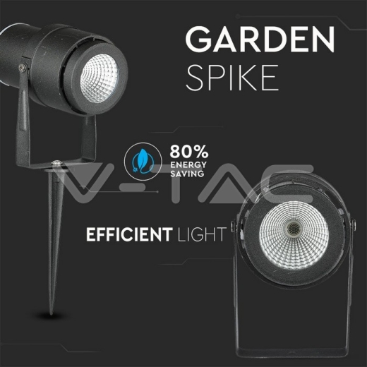 Pincho de jardín de LED 12W cuerpo negro luz verde - 8