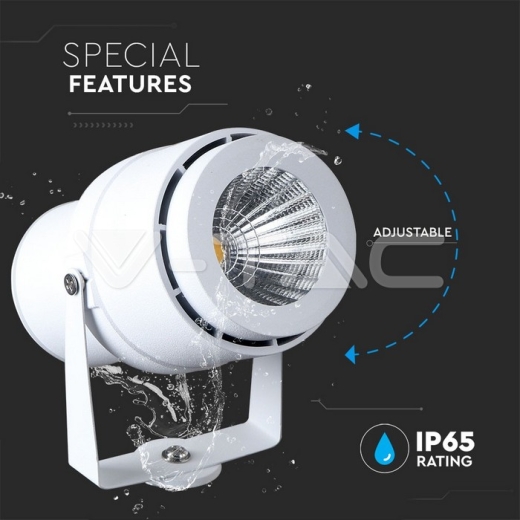 Pincho de jardín de LED 12W cuerpo blanco luz verde - 3