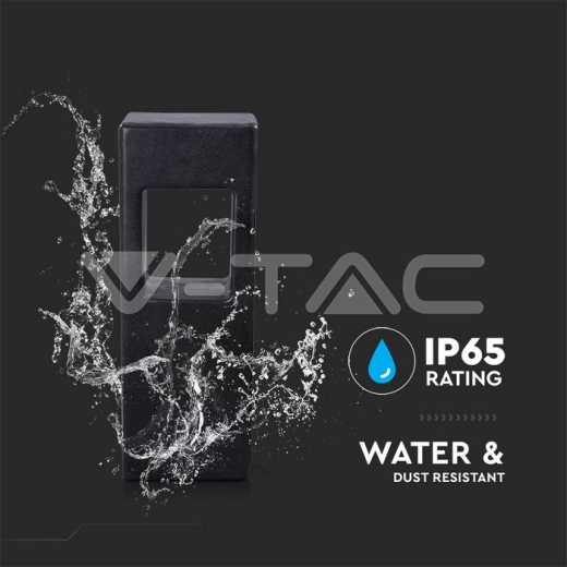 Lámpara de pared 12W LED hormigón gris oscuro IP65 3000K - 5