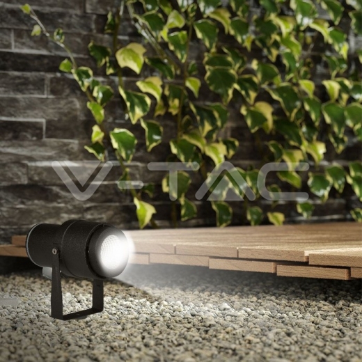 12W LED Garden Spike Lamp Black Body 3000K - 13