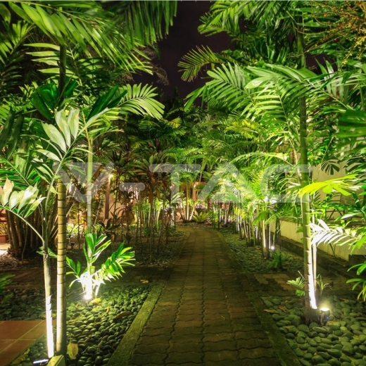 Pincho de jardín de LED 12W cuerpo gris luz verde - 10