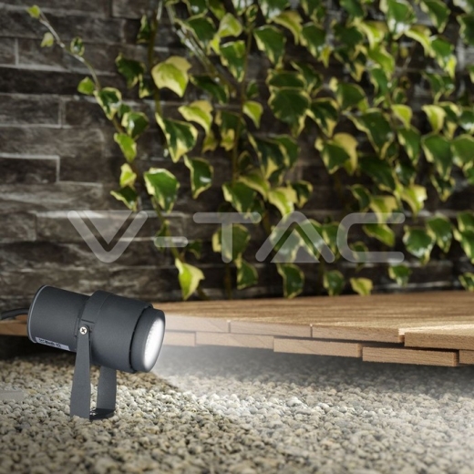 Pincho de jardín de LED 12W cuerpo gris 3000K - 11