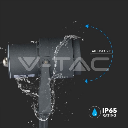 Pincho de jardín de LED 12W cuerpo gris 3000K - 6