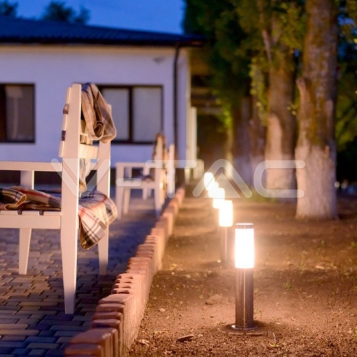 Е27 Bollard Lamp 45cm Stainless Steel Body Satin Nickel IP44 - 5