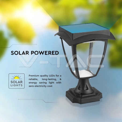 Aplique de suelo Solar 2W LED Cuerpo negro 3000K + 6000K IP44 - 5