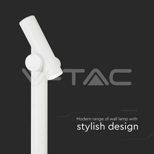 Baliza Foco Spot 2x2.6W 2 Vías (129x159x1000mm) 3000K Cuerpo Blanco IP44 - 2