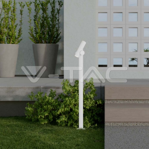 Baliza Foco Spot 2x2.6W 2 Vías (129x159x1000mm) 3000K Cuerpo Blanco IP44 - 8