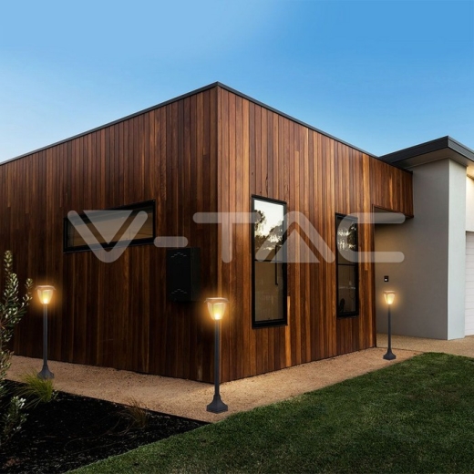 Aplique de suelo Solar 2W LED Cuerpo negro 3000K + 6000K IP44 - 7