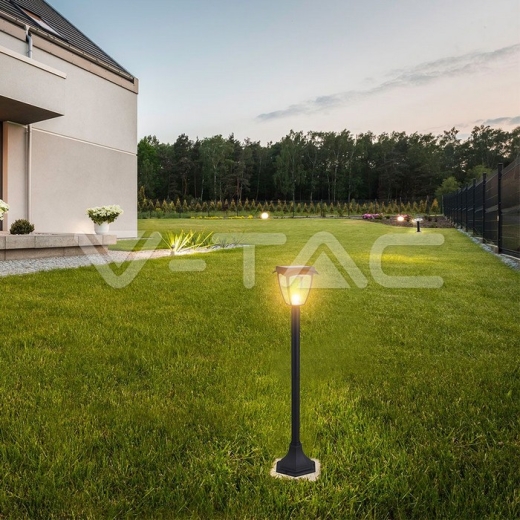 Aplique de suelo Solar 2W LED Cuerpo negro 3000K + 6000K IP44 - 8