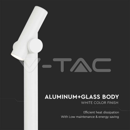 Bolardo luminoso de 2 vías de 2x2,6 W (129x159x1000 mm) 4000 K cuerpo blanco IP44 - 3