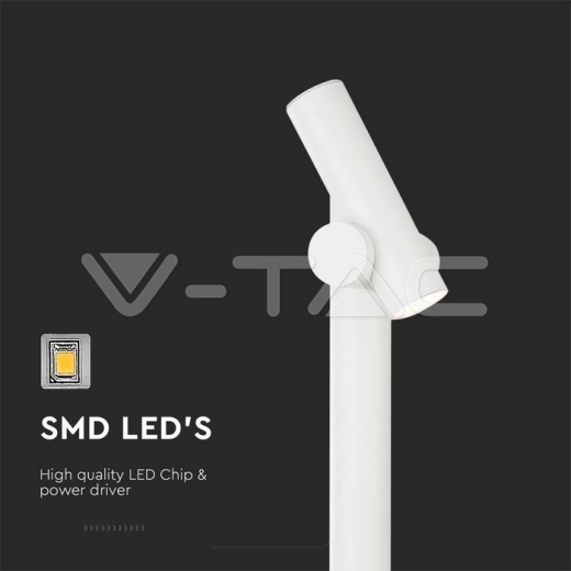 Bolardo luminoso de 2 vías de 2x2,6 W (129x159x1000 mm) 4000 K cuerpo blanco IP44 - 4