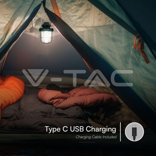 Luz LED recargable para camping de 3W regulable IP44 - 6