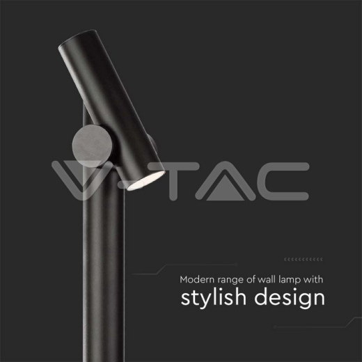 Baliza Foco Spot 2x2.6W 2 Vías (129x159x1000mm) 4000K Cuerpo Negro IP44 - 2