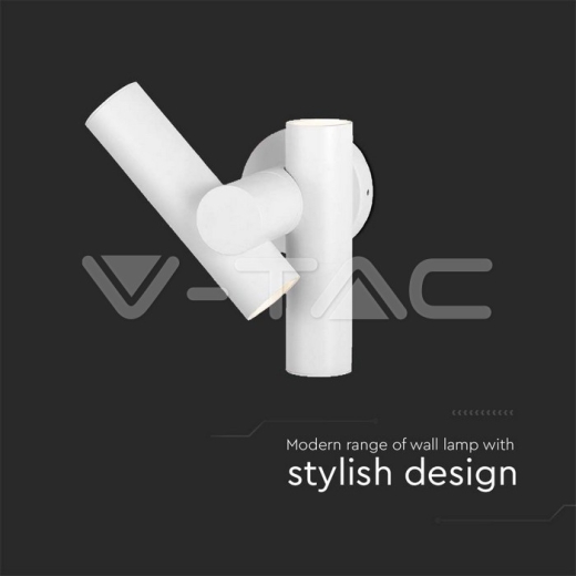 Aplique de pared 2x2,6W 2 vías 3000K Cuerpo blanco IP44 - 2