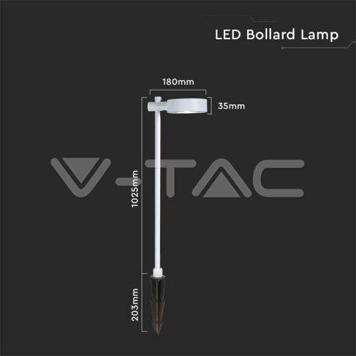 Baliza LED 6W Cuerpo Blanco 3000K IP54 - 6