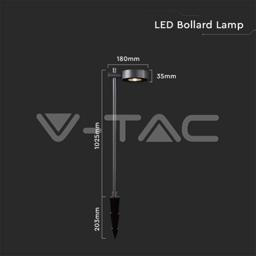 Baliza LED 6W Cuerpo Negro 4000K IP54 - 6