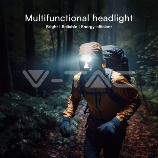 Luz de cabeza de silicona recargable IP44 de 3W SMD + 5W COB - 6