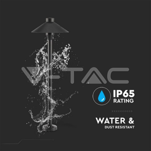 7W LED Garden Lamp Pole/Spike Black Body IP65 4000K - 4