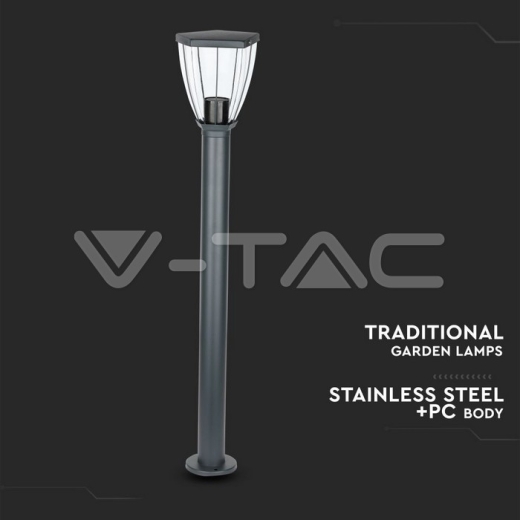 Lámpara de jardín cuerpo gris - 5