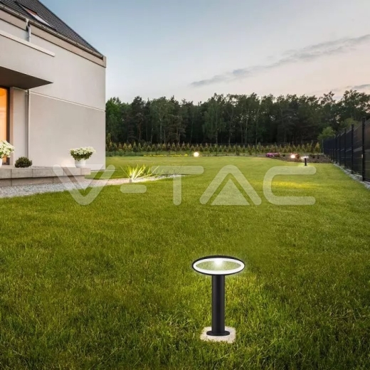 9W LED Bollard Lamp Dark Grey Aluminium 30cm 3000K IP54 - 8