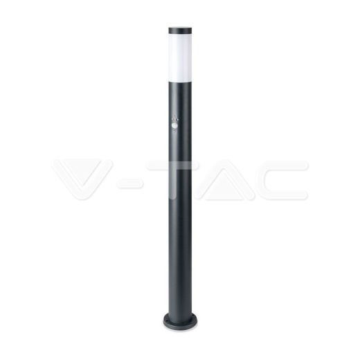 E27 Bollard Lamp 110cm PIR Sensor Stainless Steel Body Grey IP44 - 1