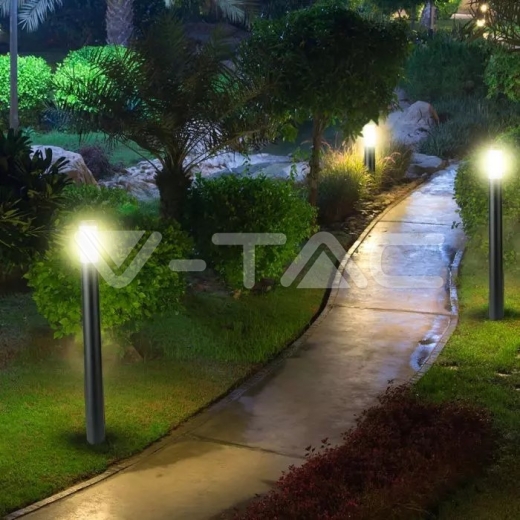 E27 Bollard Lamp 110cm Stainless Steel Body Black IP44 - 6