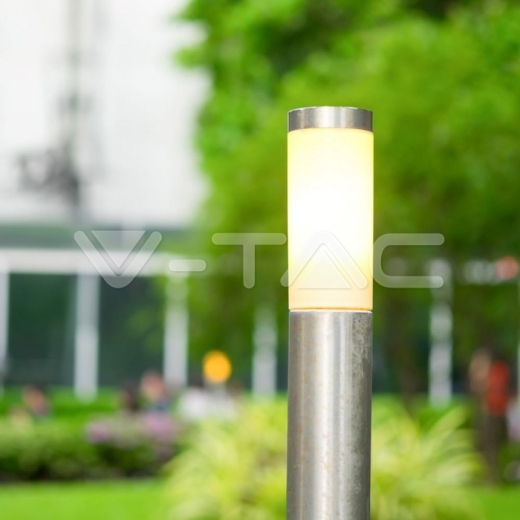 E27 Bollard Lamp 110cm Stainless Steel Satin Nickel IP44 - 5