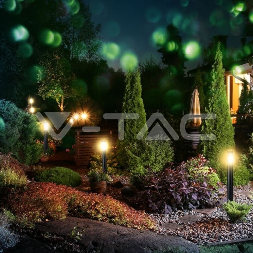 E27 Bollard Lamp 80cm Stainless Steel Body Black IP44 - 5