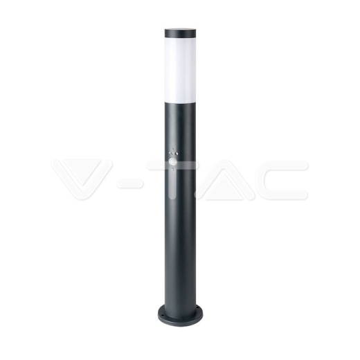 E27 Bollard Lamp 80cm PIR Sensor Stainless Steel Grey IP44 - 1