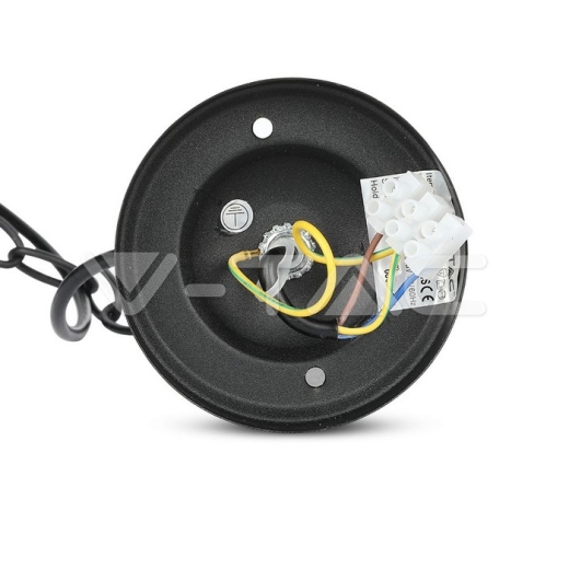 Lámpara de techo de jardín 1 x E27 Negro - 4