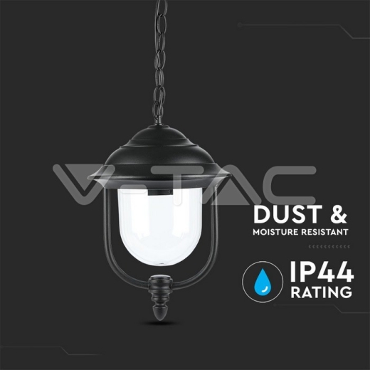 Lámpara de techo de jardín 1 x E27 Negro - 7