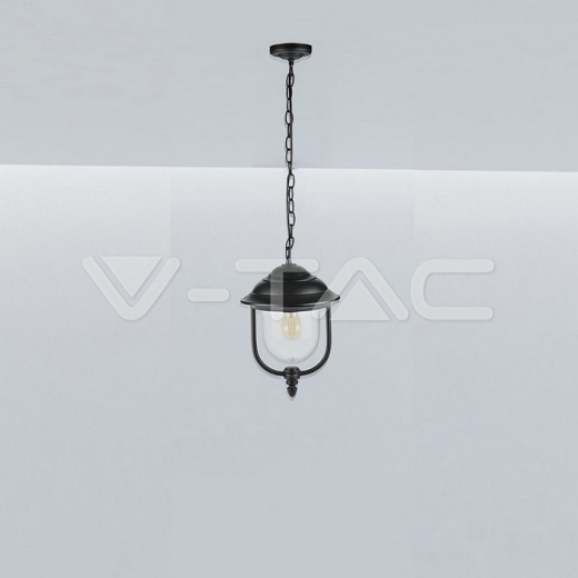 Lámpara de techo de jardín 1 x E27 Negro - 9