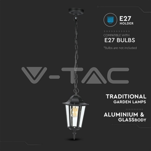 Luz para jardin E27 Negro mate - 4