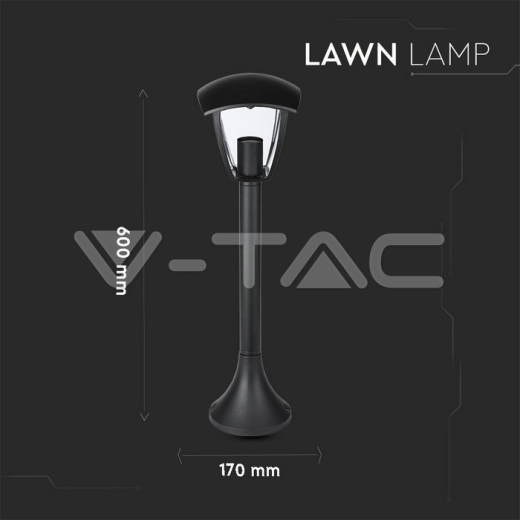 Luz para jardin 600mm IP44 Negro - 11