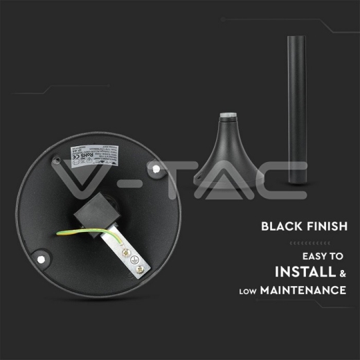 Luz para jardin 600mm IP44 Negro - 9