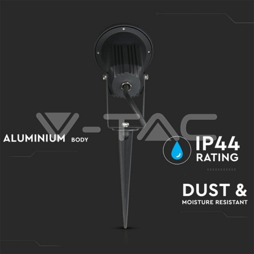 Pico de jardín GU10 Cuerpo Negro de aluminio IP44 - 9