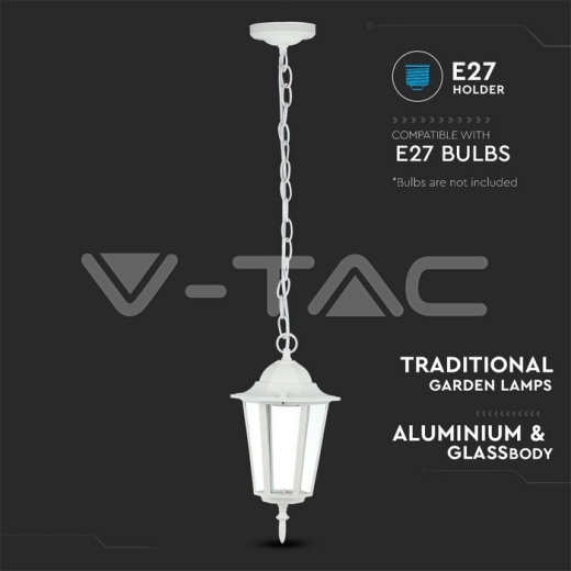 Luz para jardin E27 Blanco mate - 6