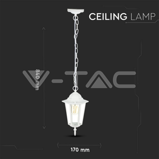 Luz para jardin E27 Blanco mate - 9