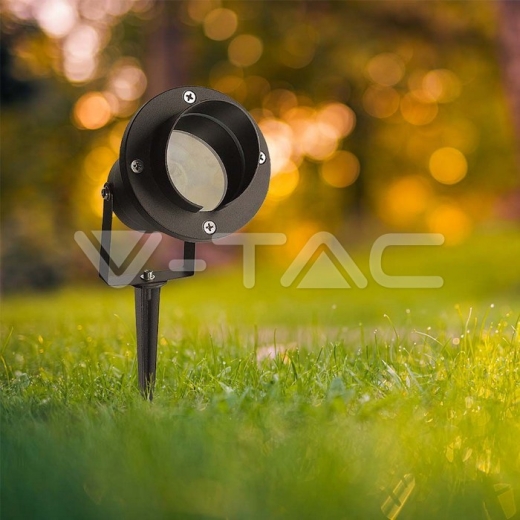 Garden Spike Aluminum GU10 Fitting Black Body IP65 - 7