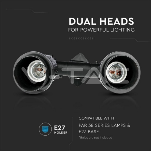 Garden Spike Light Body Double Head IP44 E27 - 7