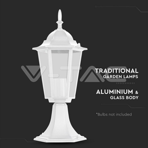 Garden Stand Lamp E27 30cm Matt White - 4