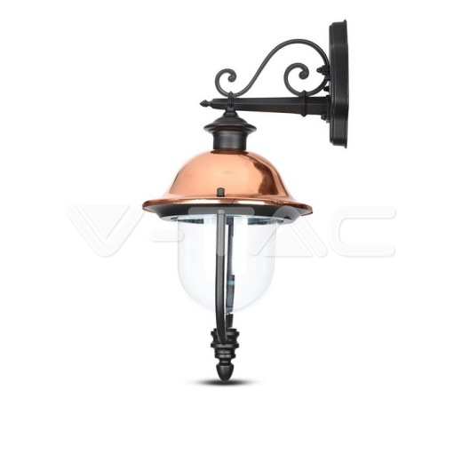 Lámpara de pared de jardín 1 x E27 Negro Boca abajo - 2